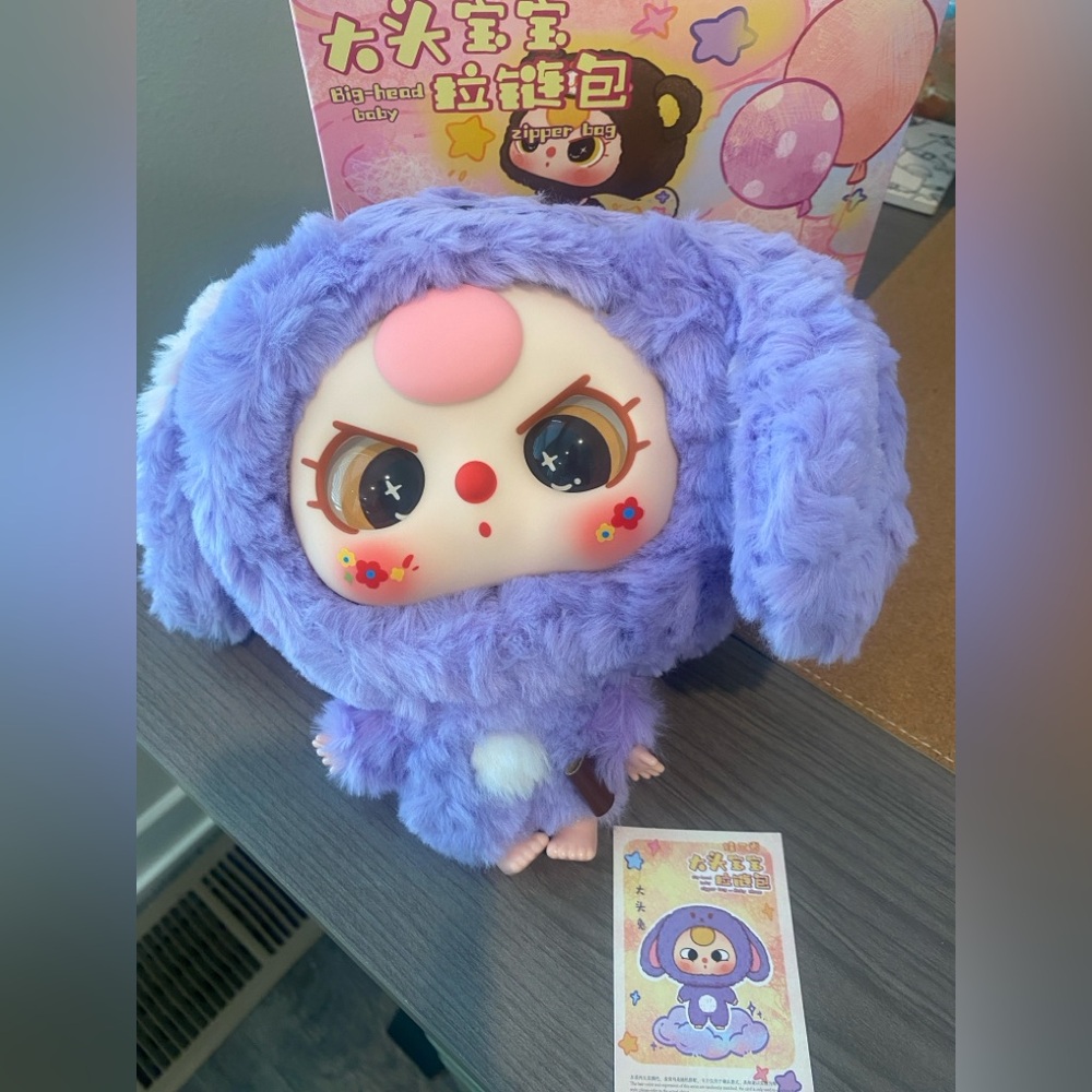 Baby three big head zipper